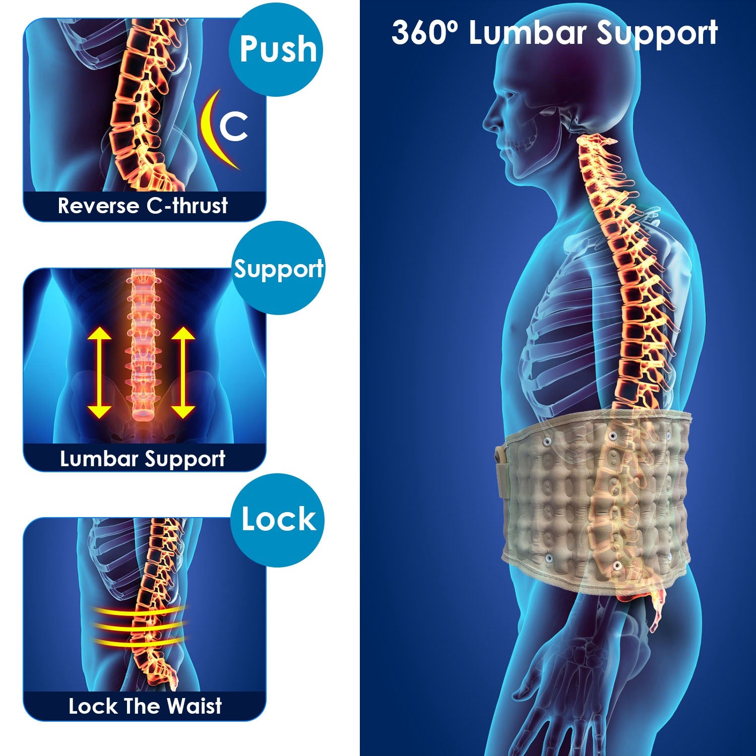 Adjustable Lumbar Support Belt — All-Day Lower Back Comfort