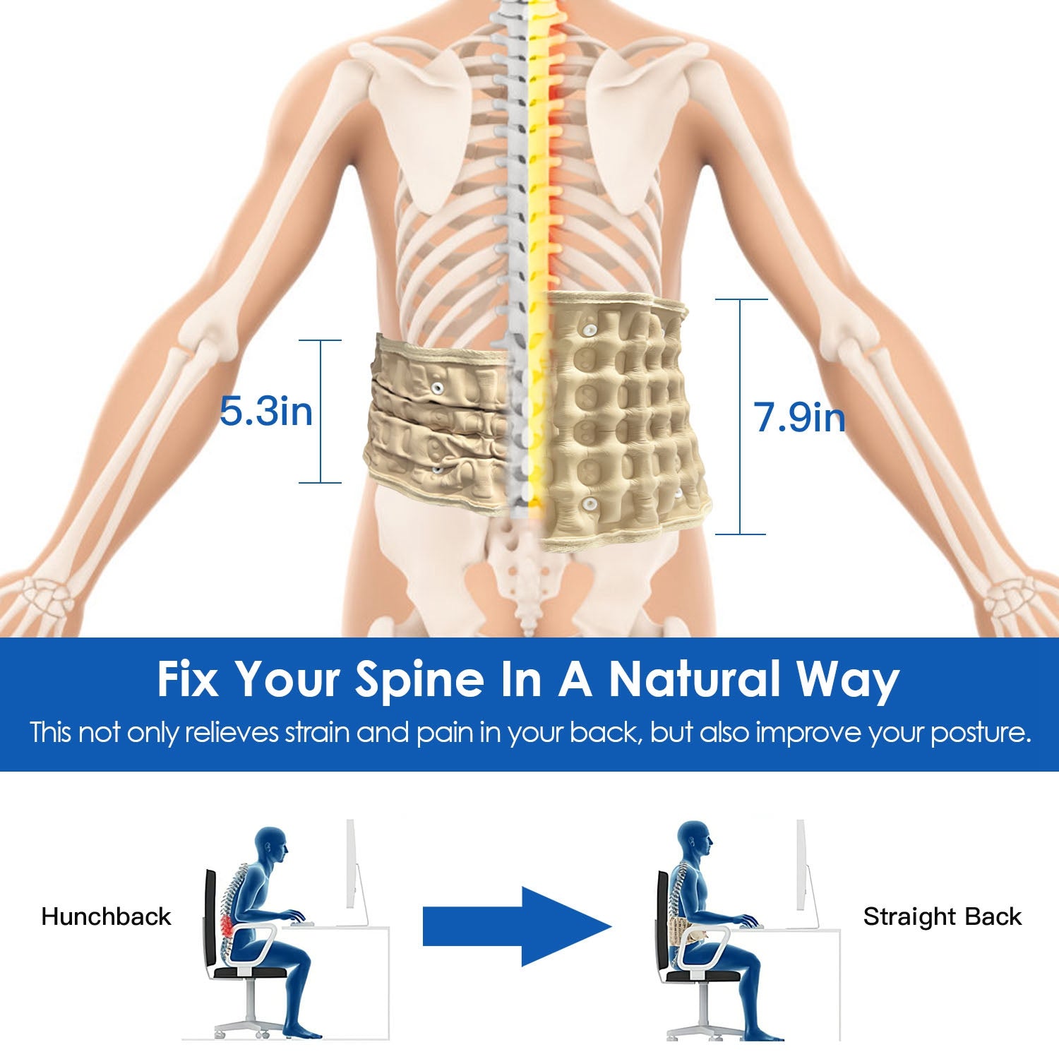 Adjustable Lumbar Support Belt — All-Day Lower Back Comfort